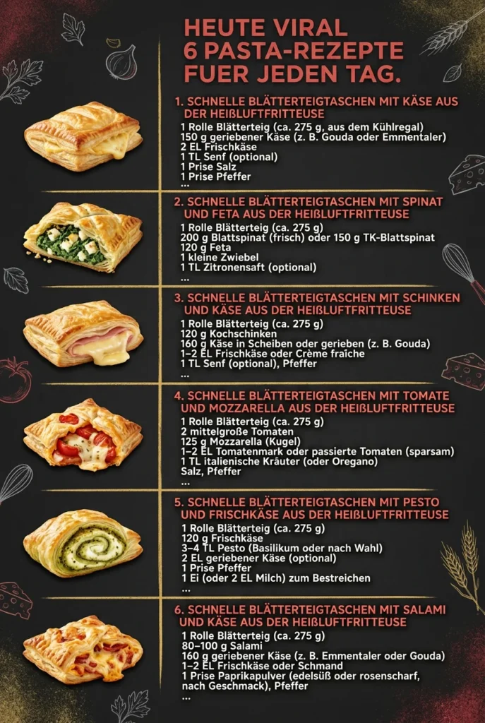 Heute viral 6 Pasta-Rezepte fuer jeden Tag