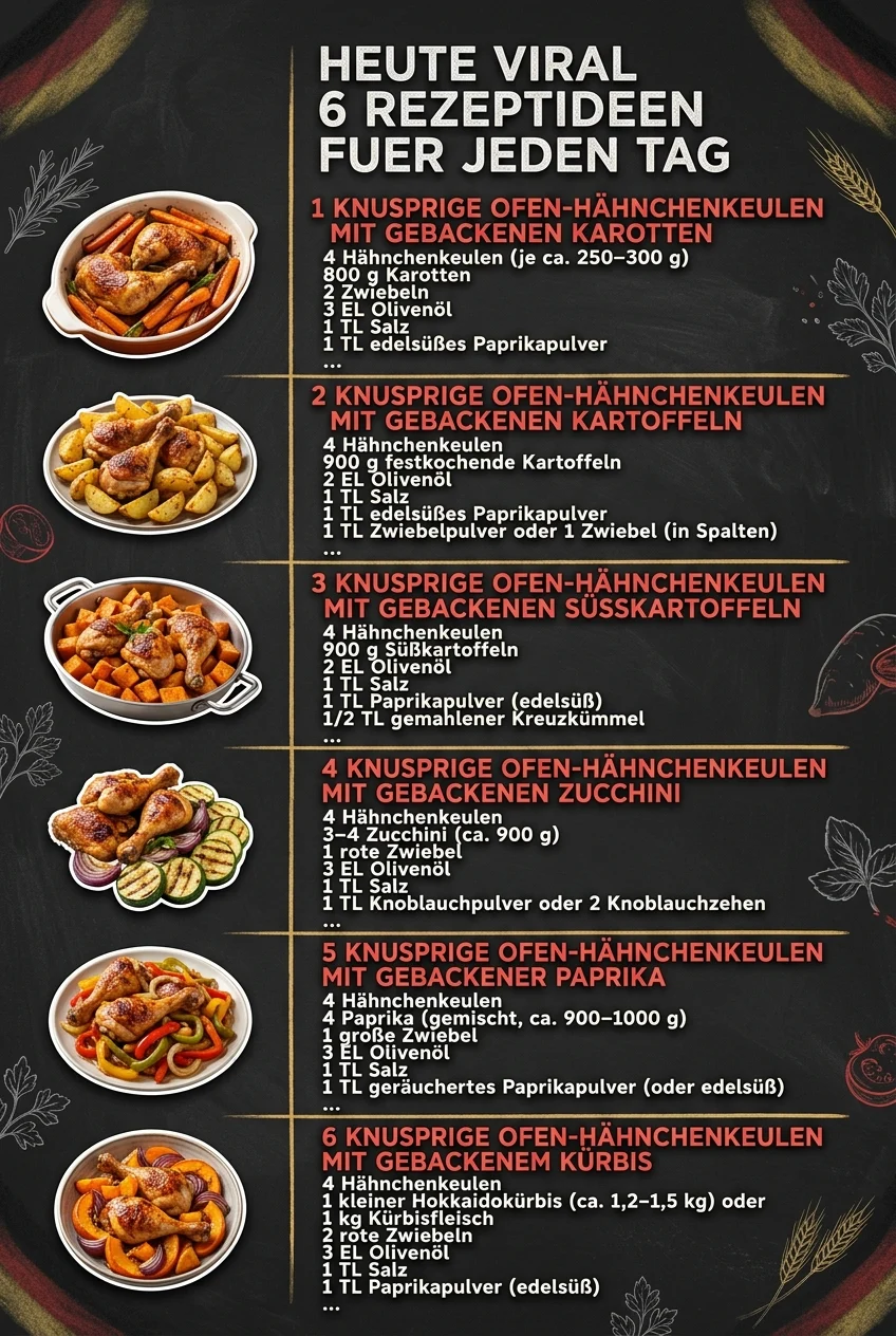 Heute viral 6 Rezeptideen fuer jeden Tag