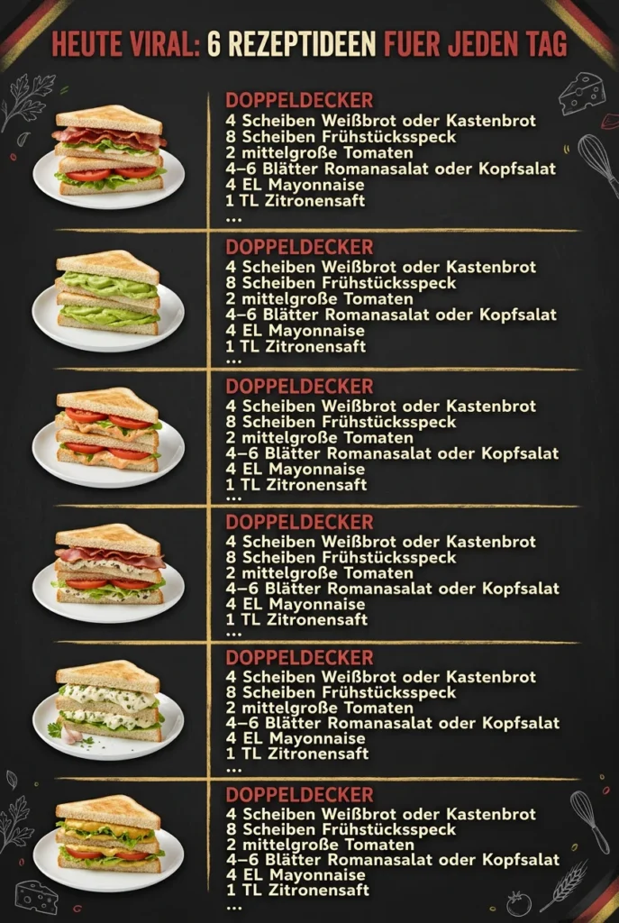 Heute viral 6 Rezeptideen fuer jeden Tag