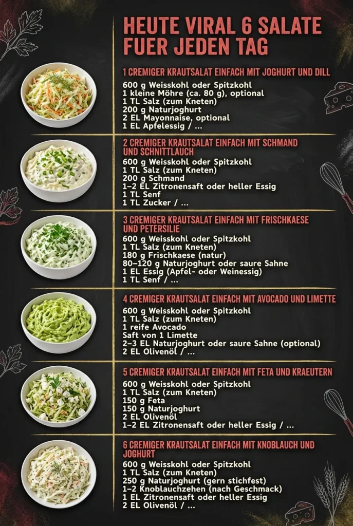 Heute viral 6 Salate fuer jeden Tag
