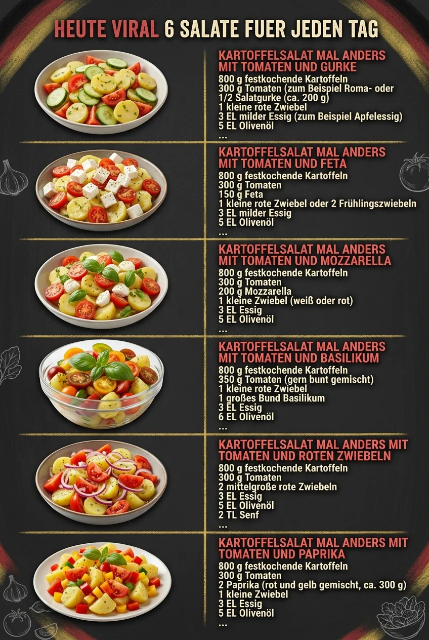 Heute viral 6 Salate fuer jeden Tag