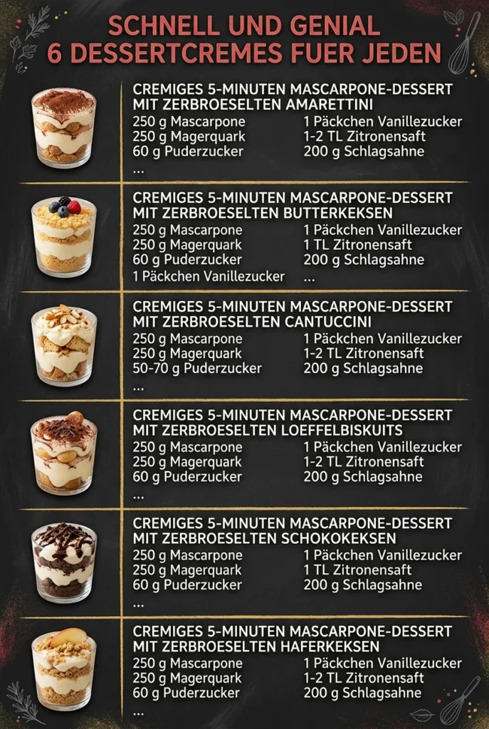 Schnell und genial 6 Dessertcremes fuer jeden