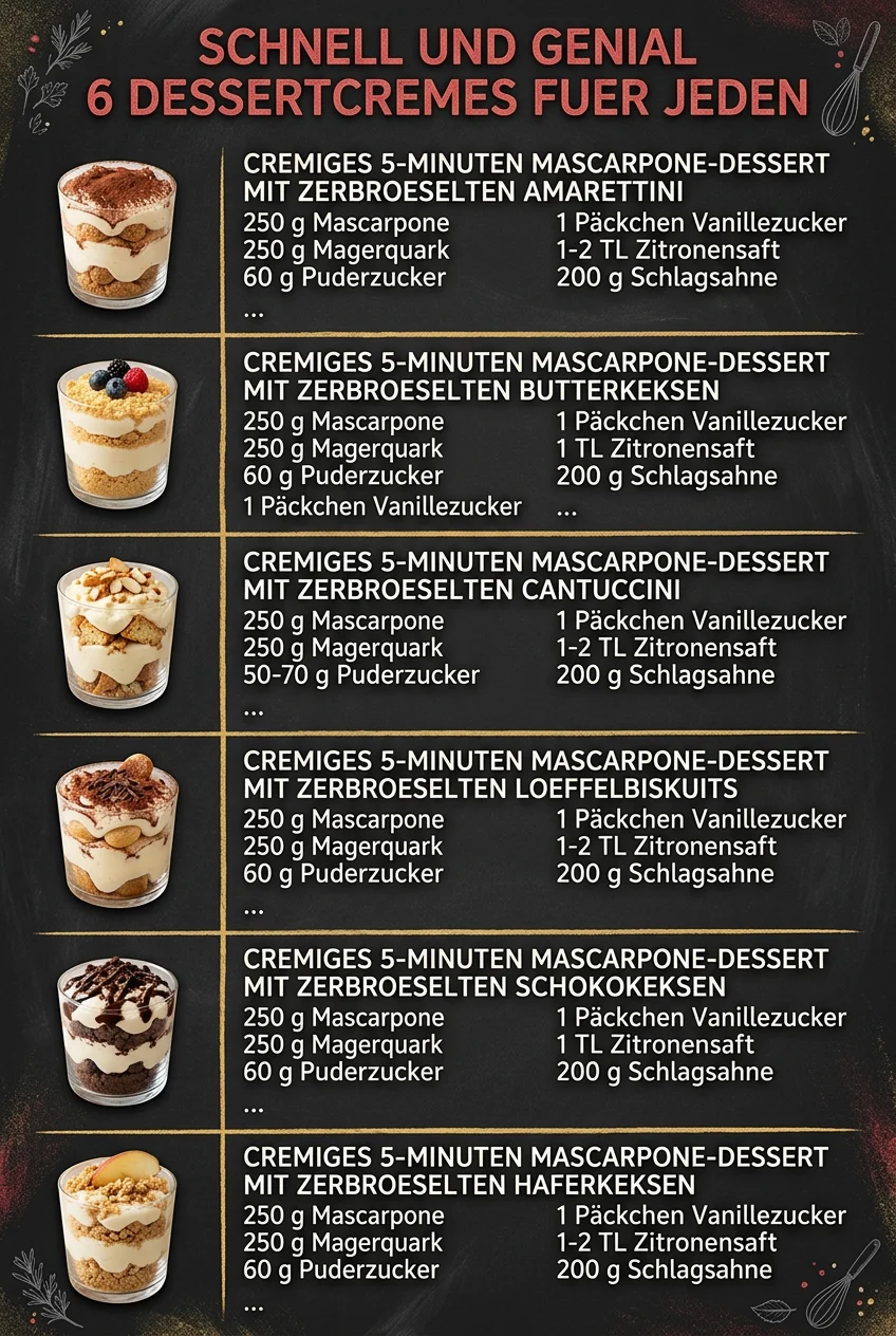Schnell und genial 6 Dessertcremes fuer jeden