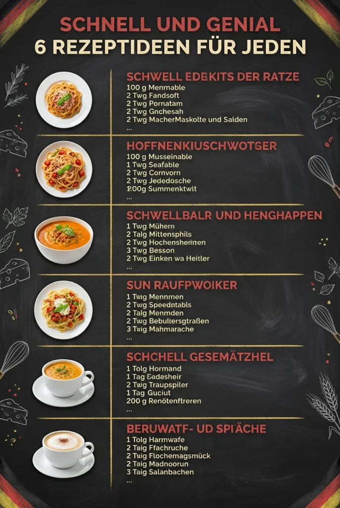 Schnell und genial 6 Rezeptideen fuer jeden