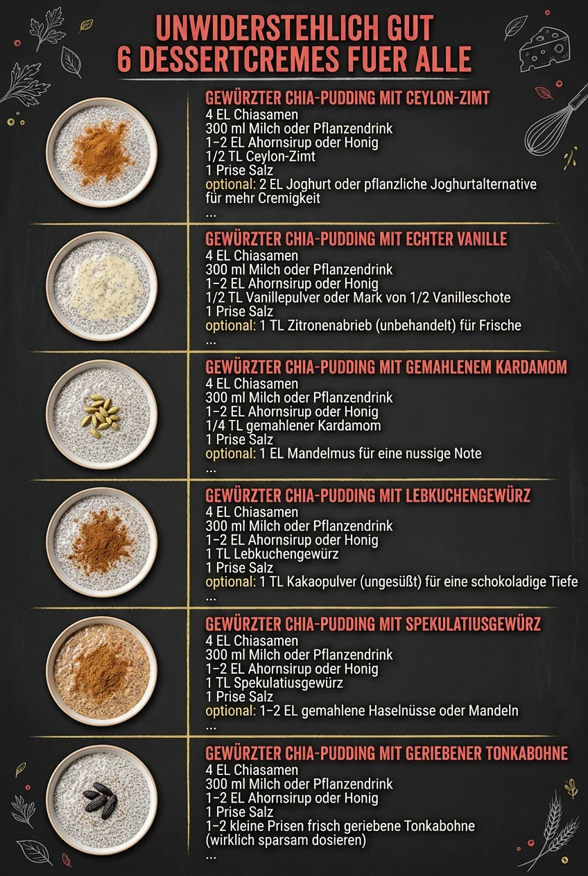 Unwiderstehlich gut 6 Dessertcremes fuer alle