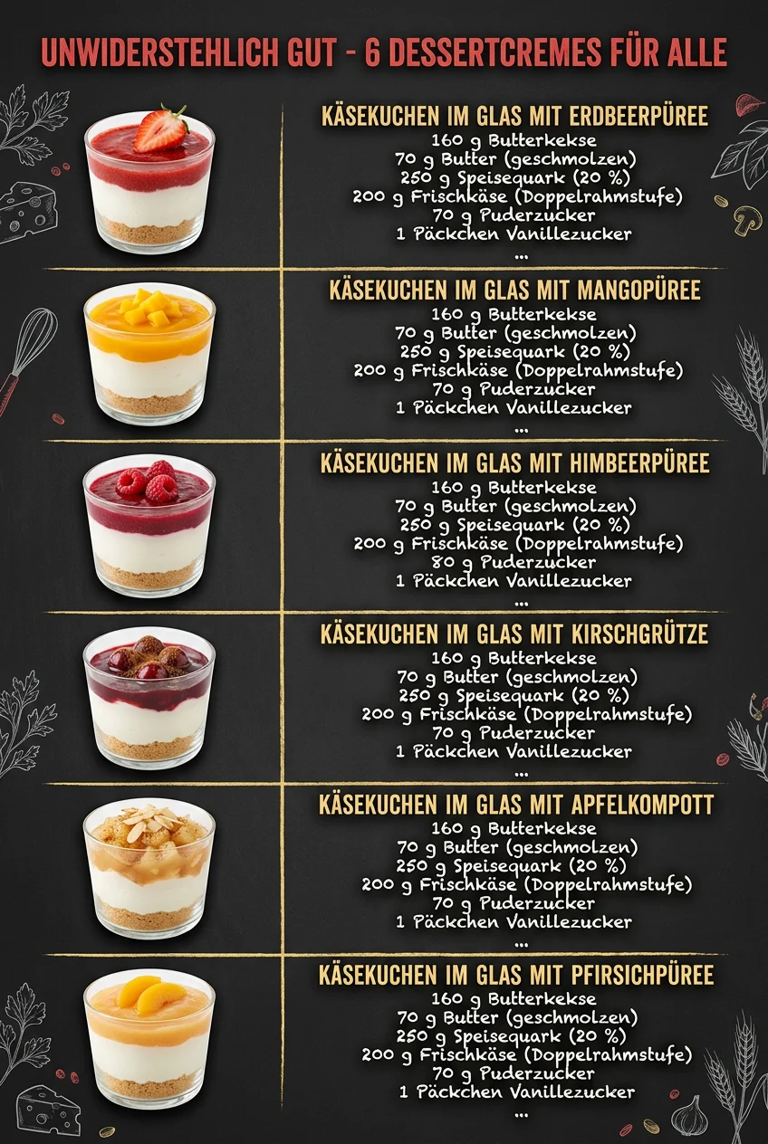 Unwiderstehlich gut 6 Dessertcremes fuer alle