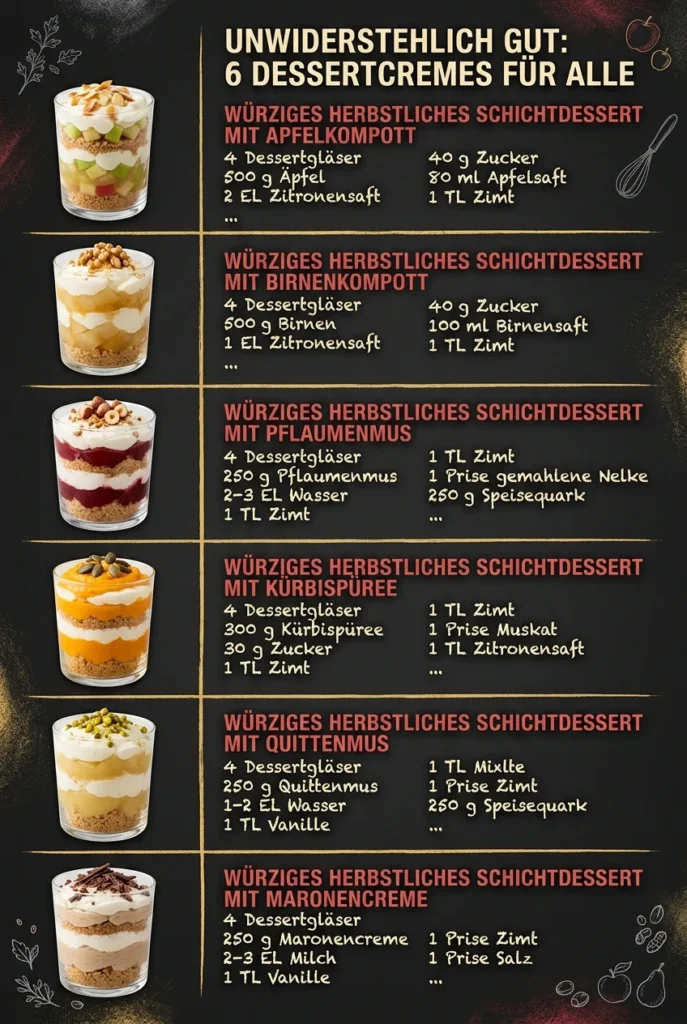Unwiderstehlich gut 6 Dessertcremes fuer alle