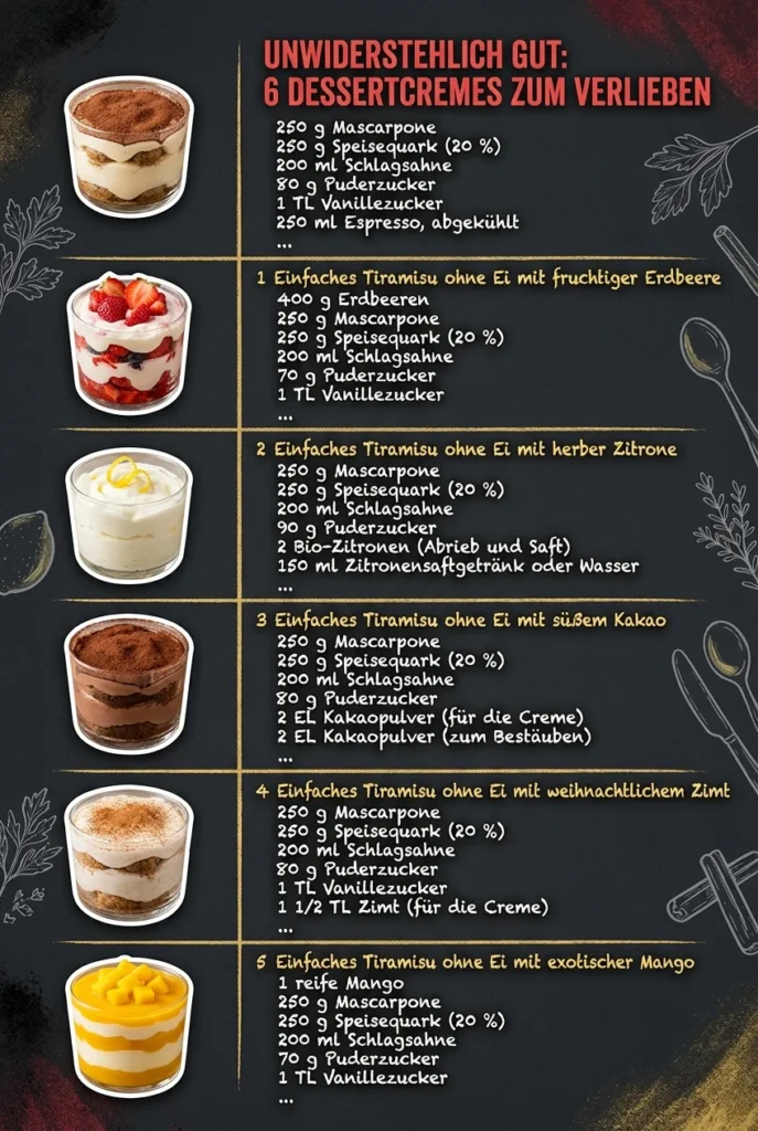 Unwiderstehlich gut 6 Dessertcremes fuer alle