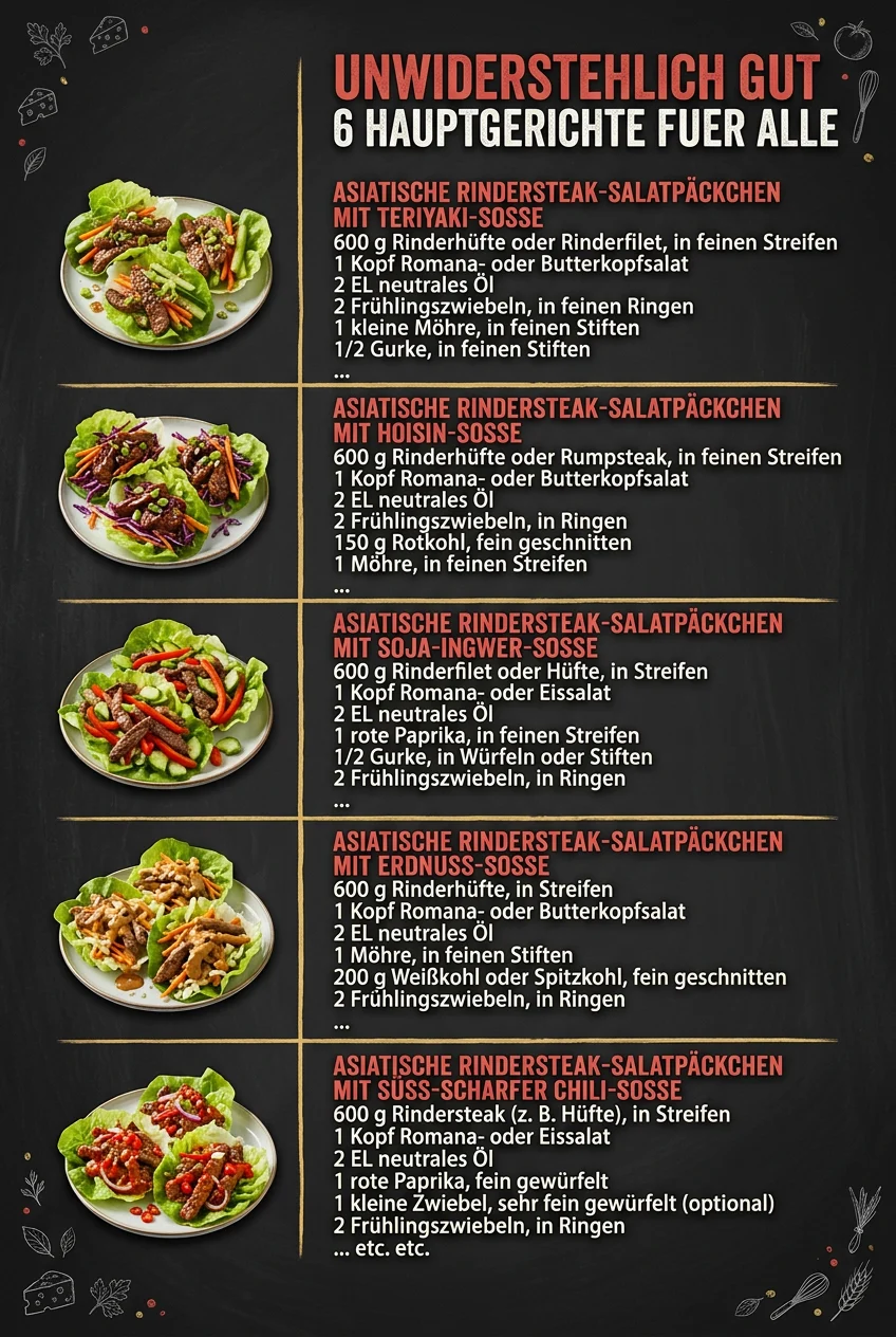 Unwiderstehlich gut 6 Hauptgerichte fuer alle