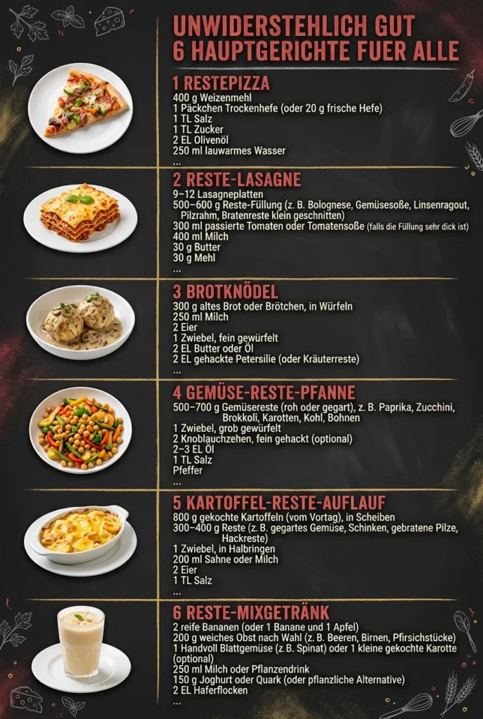 Unwiderstehlich gut 6 Hauptgerichte fuer alle