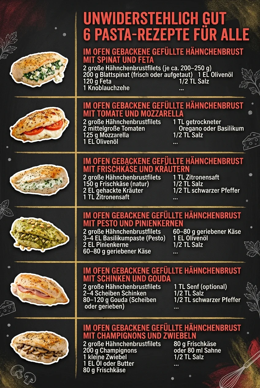 Unwiderstehlich gut 6 Pasta-Rezepte fuer alle