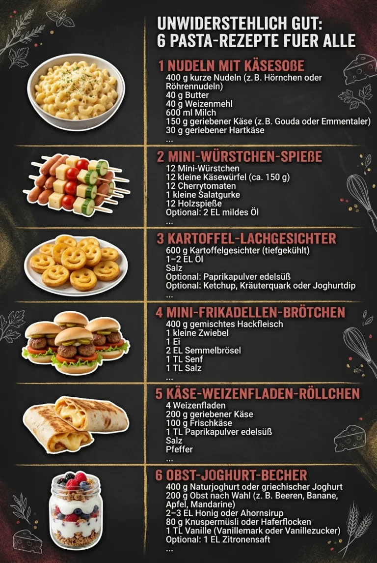 Unwiderstehlich gut 6 Pasta-Rezepte fuer alle