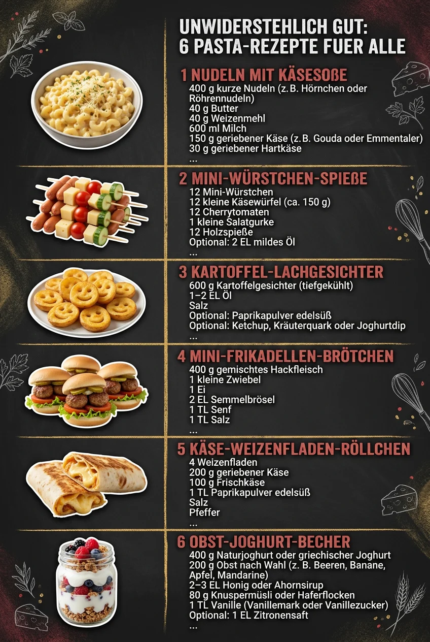 Unwiderstehlich gut 6 Pasta-Rezepte fuer alle