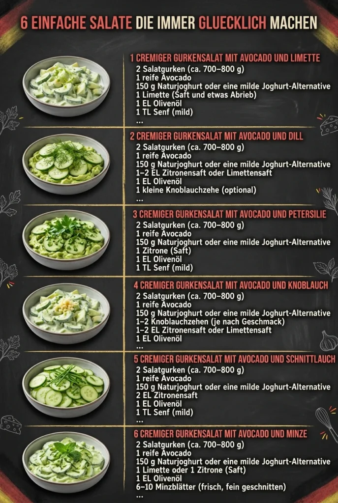 6 einfache Salate die immer gluecklich machen