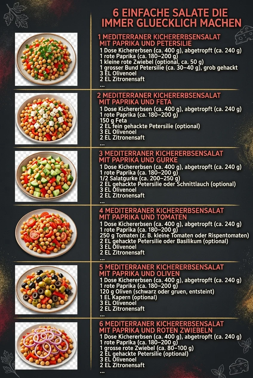 6 einfache Salate die immer gluecklich machen