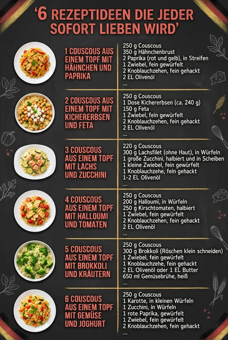 6 Rezeptideen die jeder sofort lieben wird