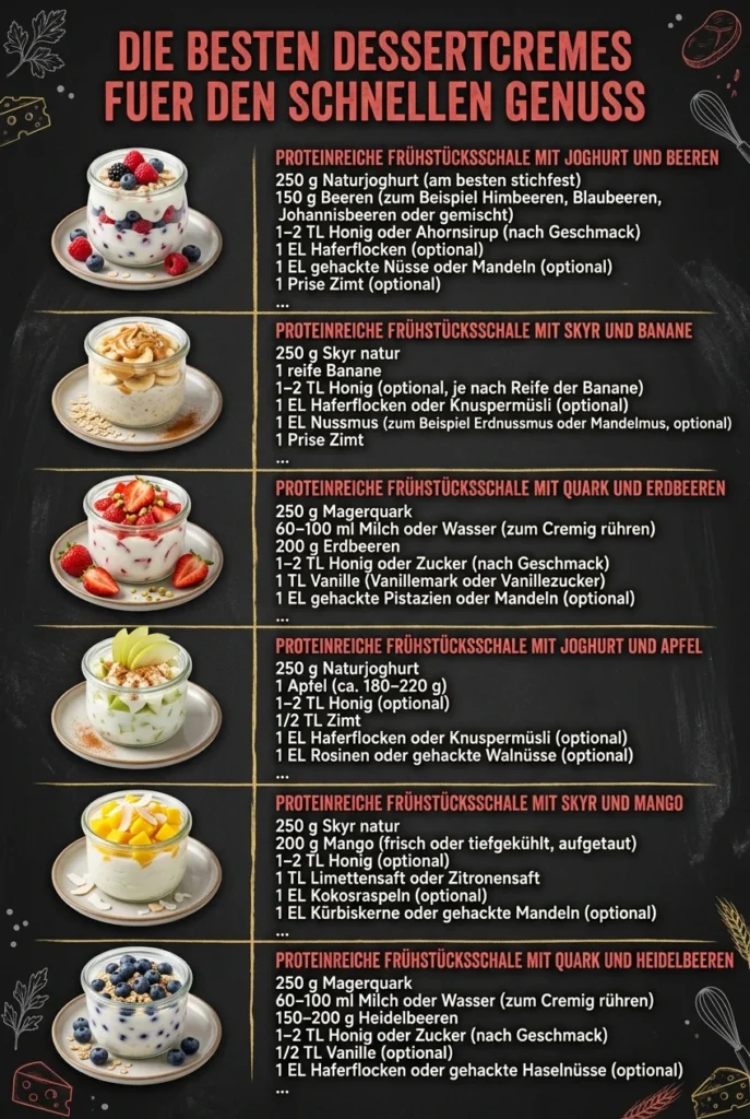 Die besten Dessertcremes fuer den schnellen Genuss