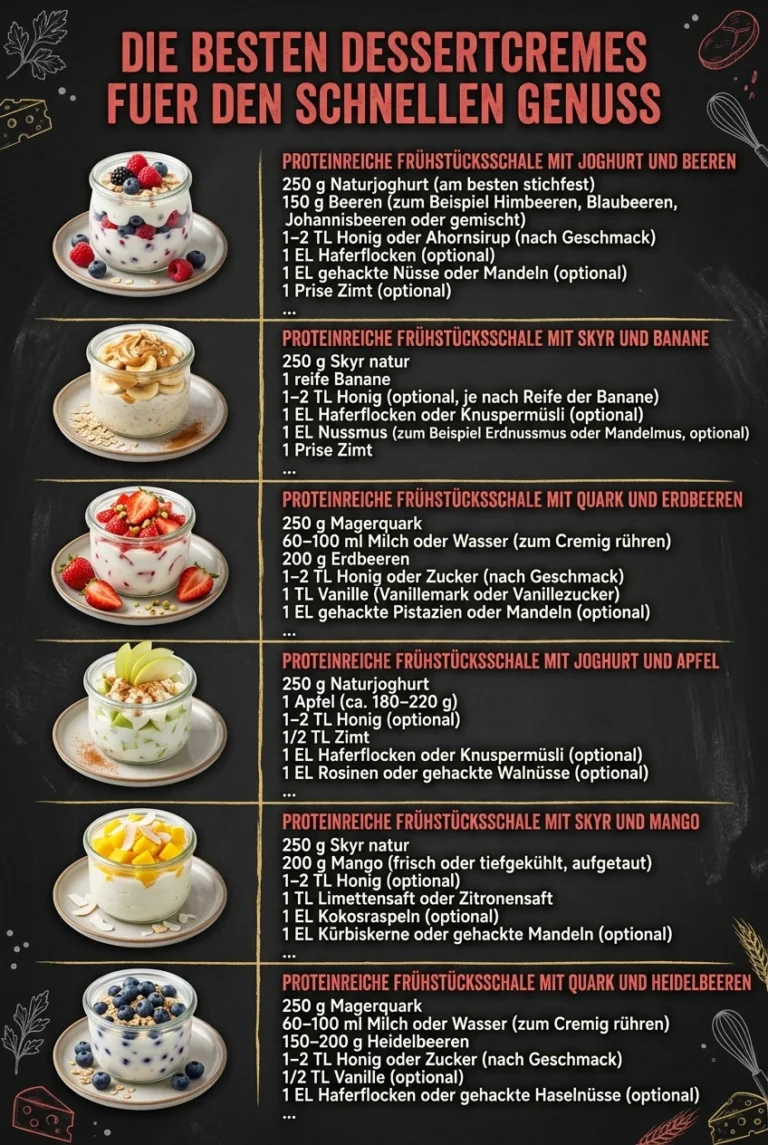 Die besten Dessertcremes fuer den schnellen Genuss