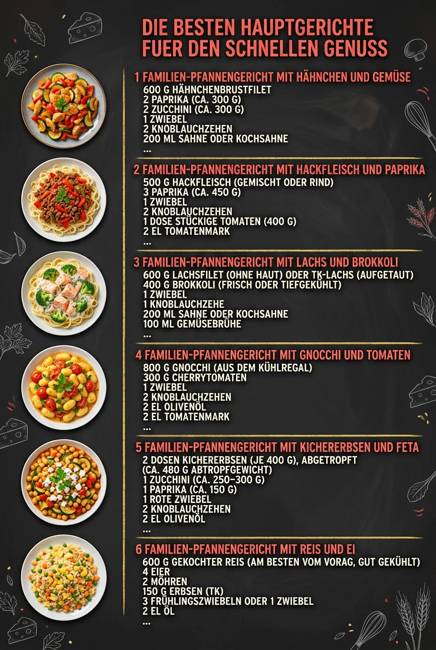 Die besten Hauptgerichte fuer den schnellen Genuss