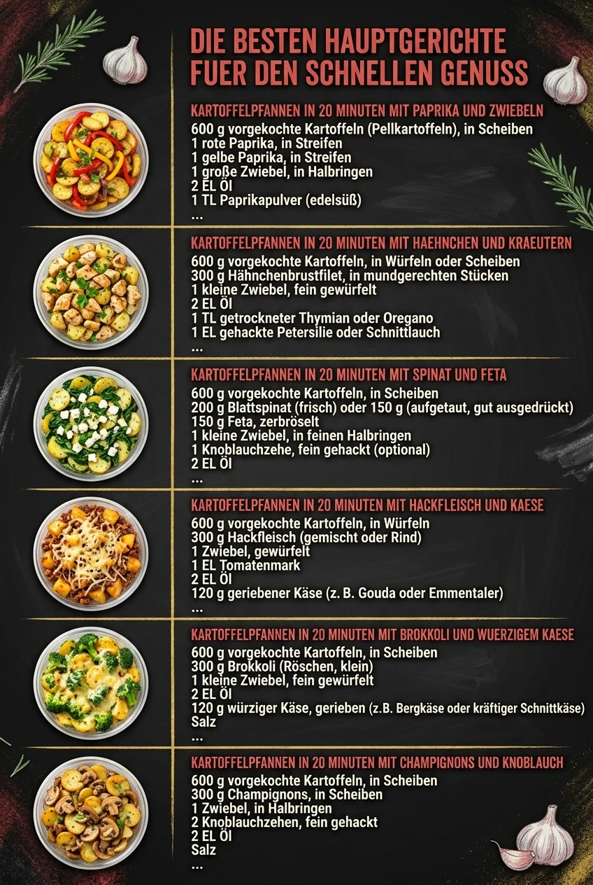 Die besten Hauptgerichte fuer den schnellen Genuss
