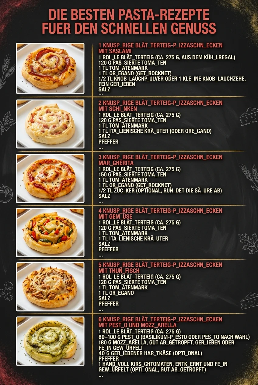 Die besten Pasta-Rezepte fuer den schnellen Genuss