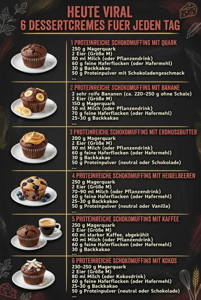 Heute viral 6 Dessertcremes fuer jeden Tag