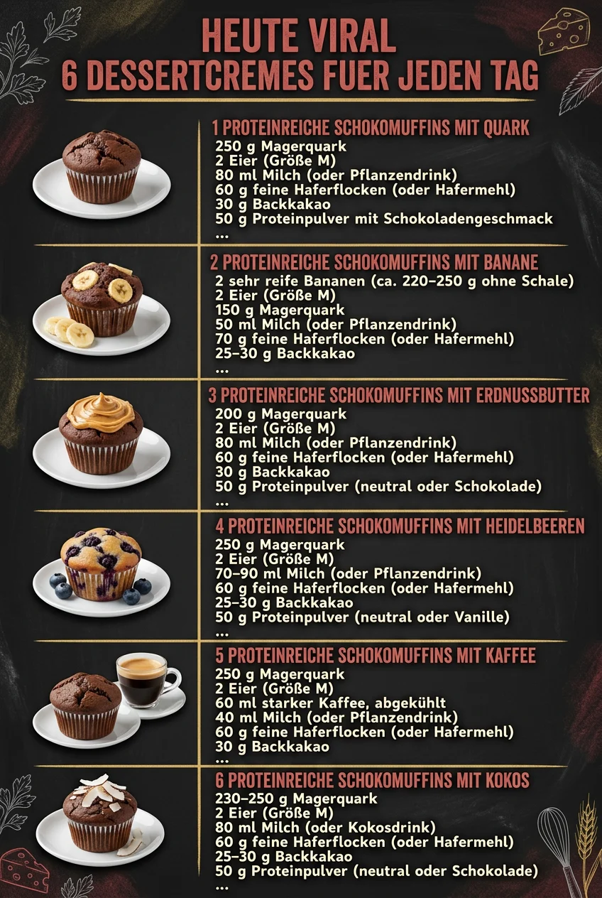 Heute viral 6 Dessertcremes fuer jeden Tag