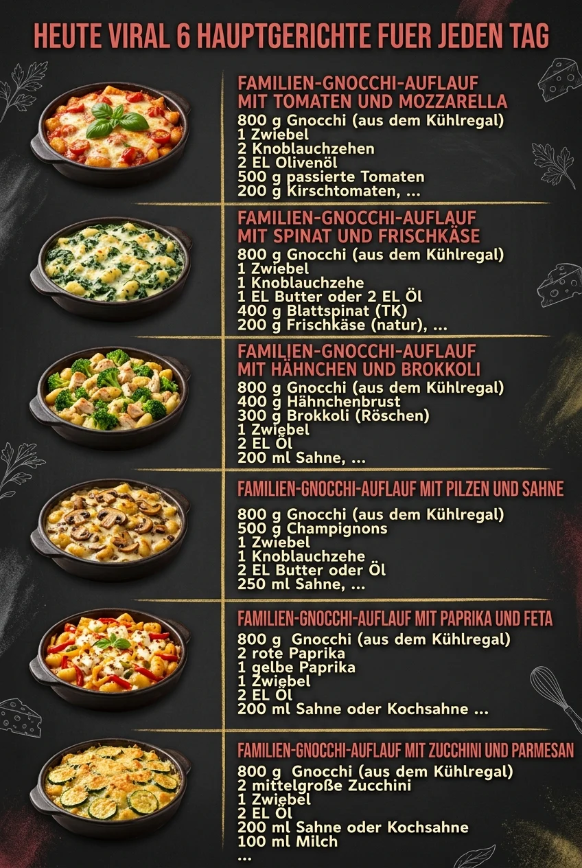 Heute viral 6 Hauptgerichte fuer jeden Tag
