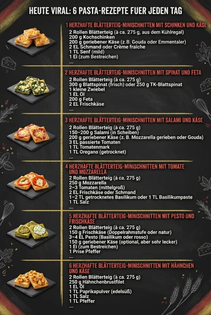 Heute viral 6 Pasta-Rezepte fuer jeden Tag