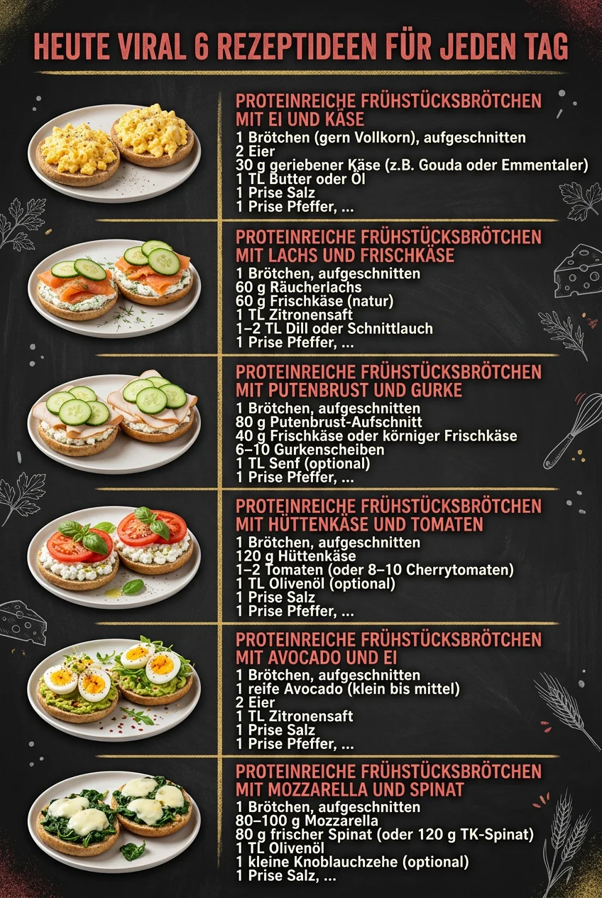 Heute viral 6 Rezeptideen fuer jeden Tag