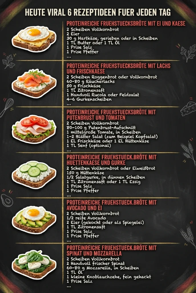 Heute viral 6 Rezeptideen fuer jeden Tag