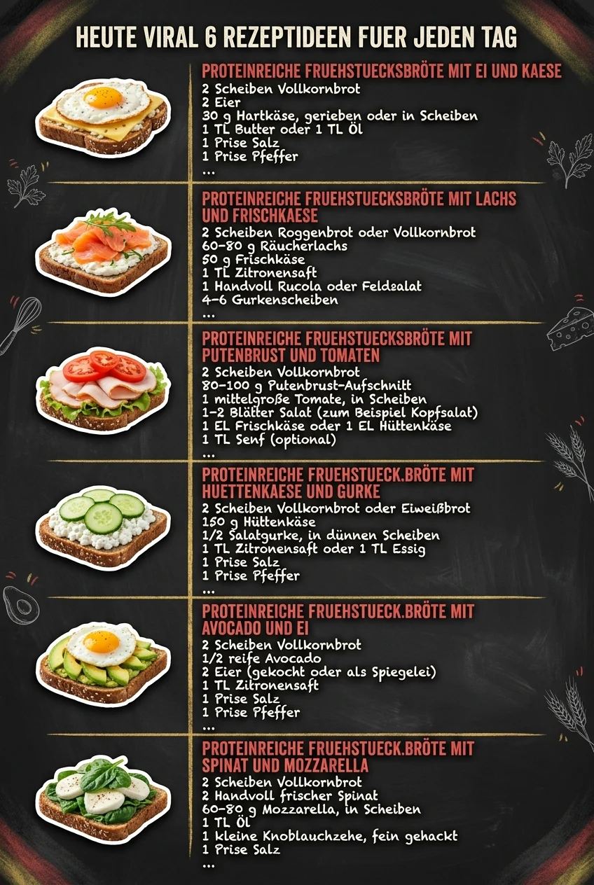 Heute viral 6 Rezeptideen fuer jeden Tag