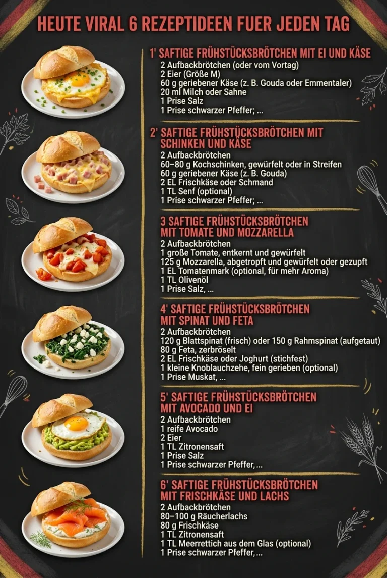 Heute viral 6 Rezeptideen fuer jeden Tag