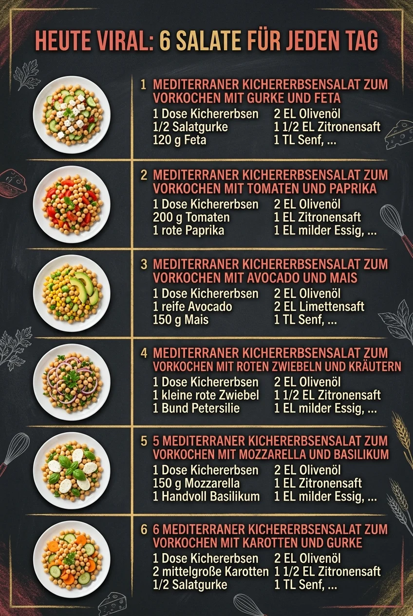 Heute viral 6 Salate fuer jeden Tag
