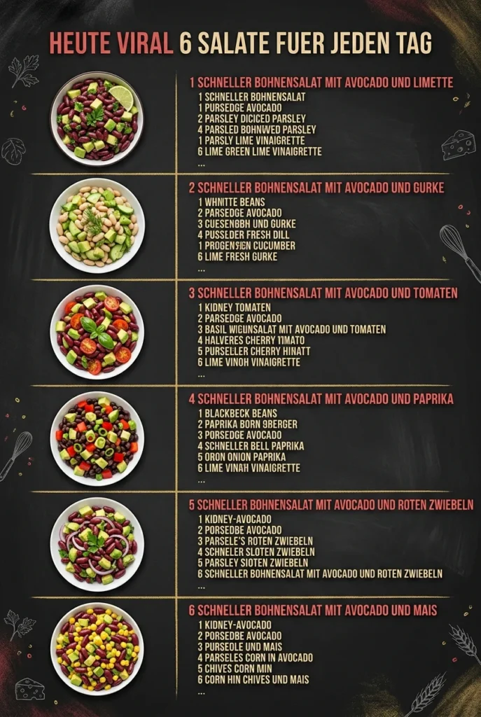 Heute viral 6 Salate fuer jeden Tag
