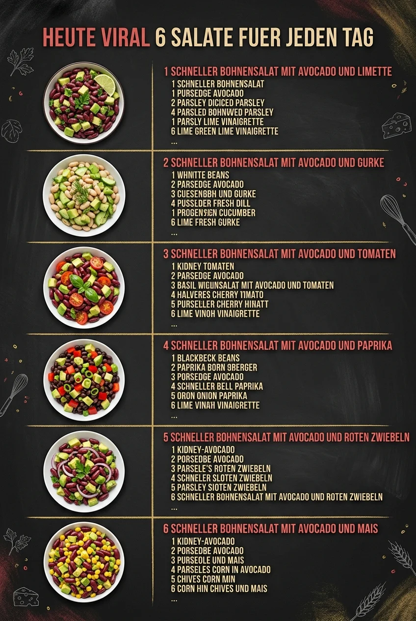 Heute viral 6 Salate fuer jeden Tag