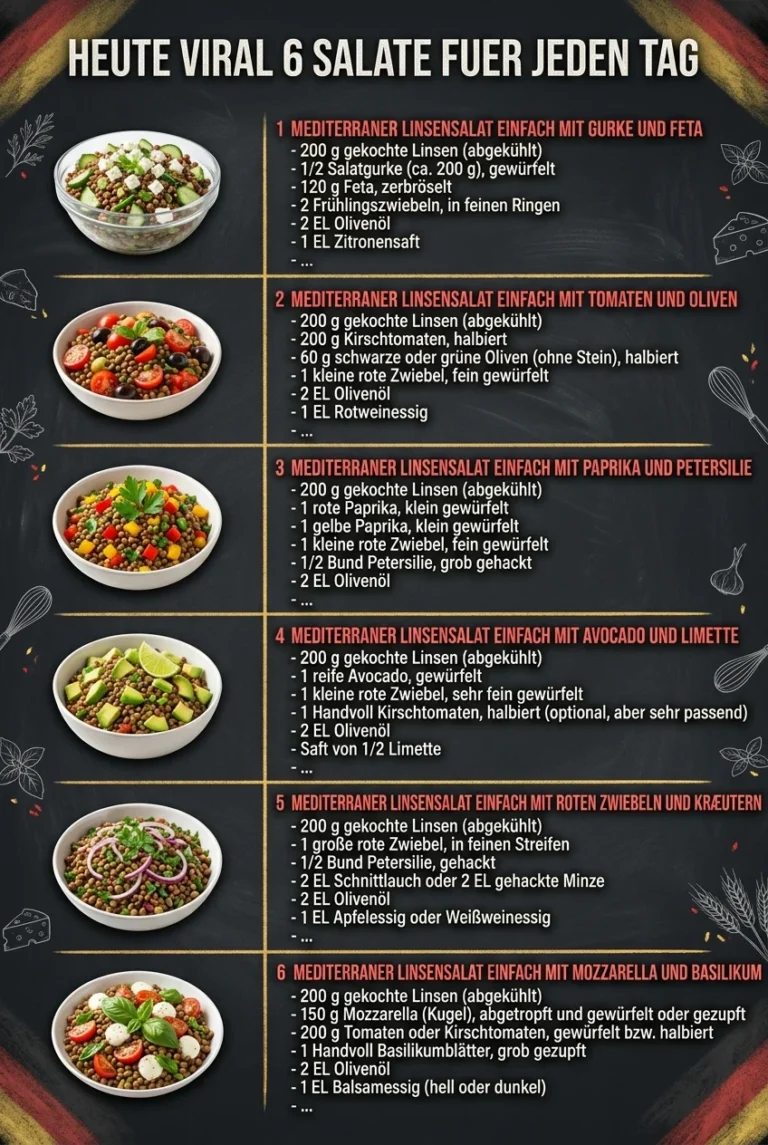 Heute viral 6 Salate fuer jeden Tag