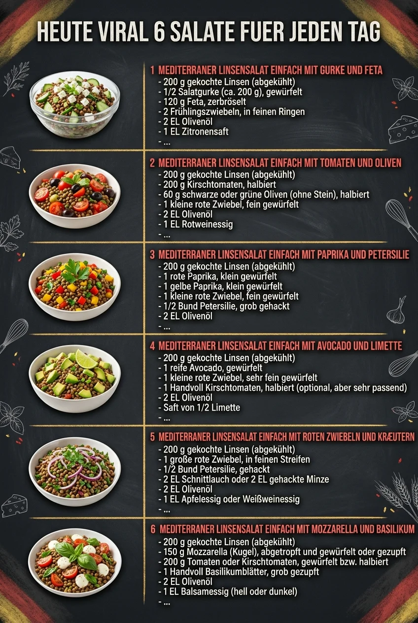 Heute viral 6 Salate fuer jeden Tag