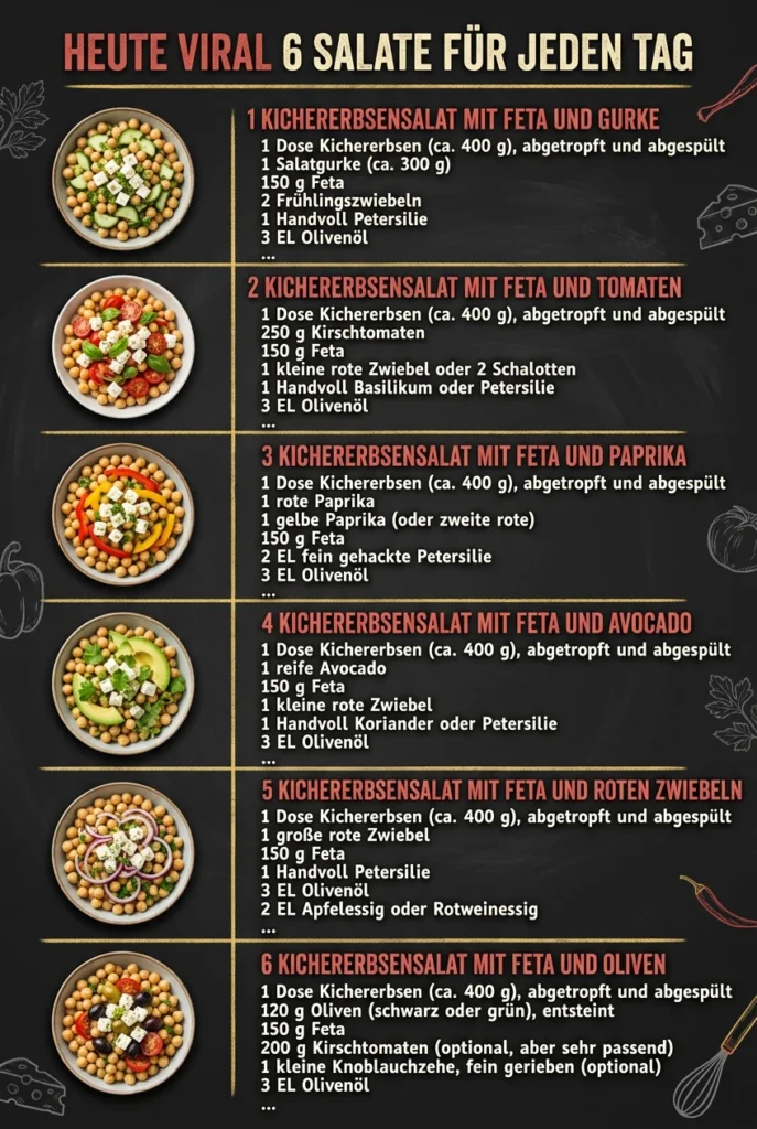 Heute viral 6 Salate fuer jeden Tag