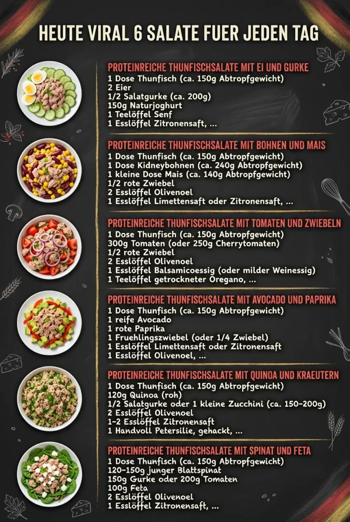 Heute viral 6 Salate fuer jeden Tag