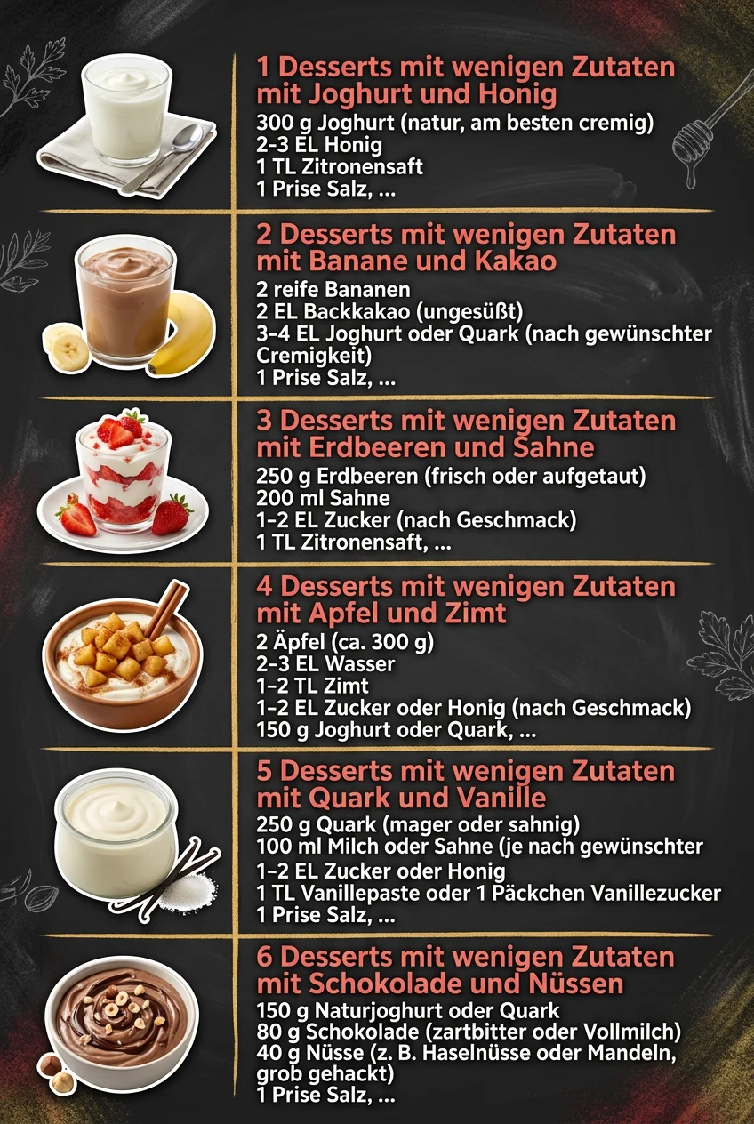 Schnell und genial 6 Dessertcremes fuer jeden