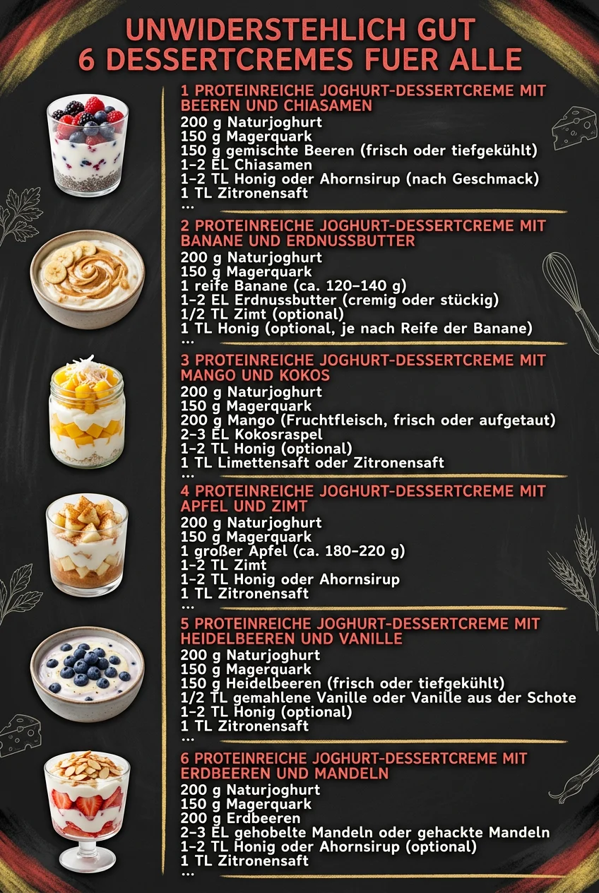 Unwiderstehlich gut 6 Dessertcremes fuer alle