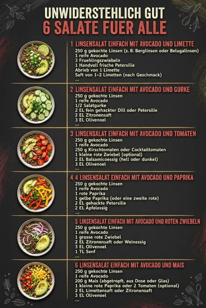 Unwiderstehlich gut 6 Salate fuer alle