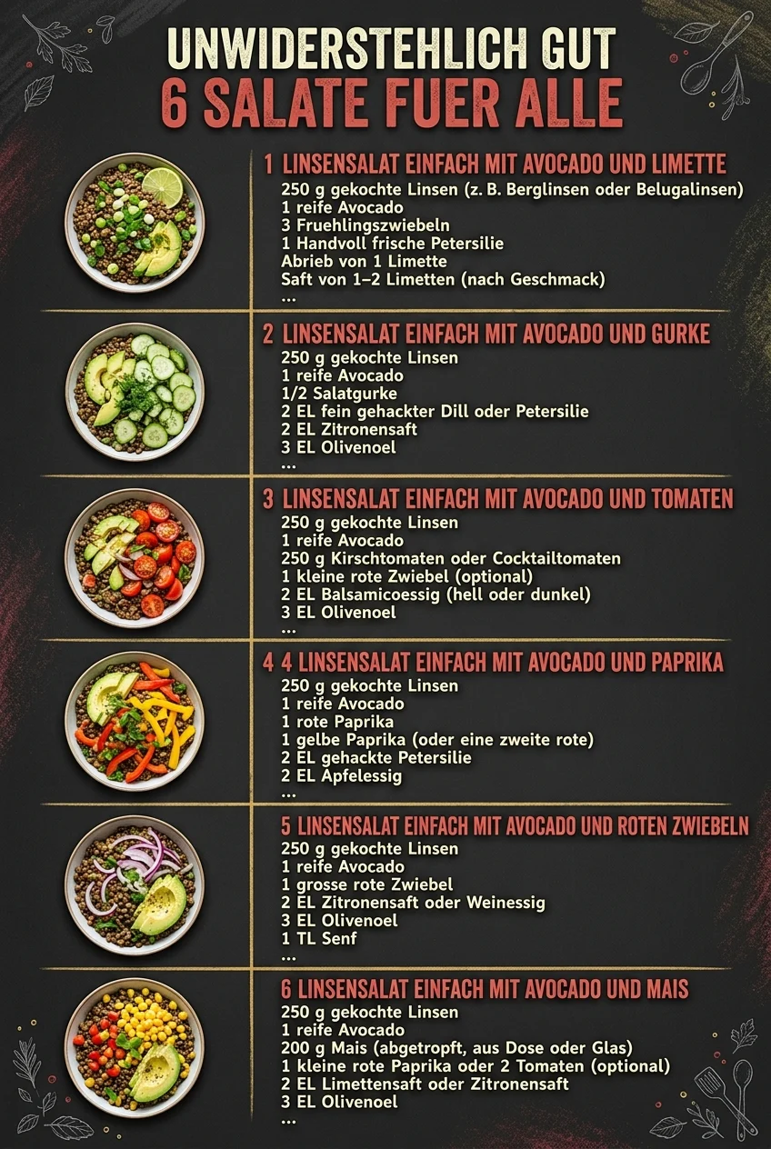 Unwiderstehlich gut 6 Salate fuer alle